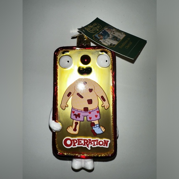 NEW Old World Christmas Operation Game Glass Ornament NWT - Picture 2 of 6